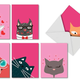 Kitties and Kisses Valentine’s Day Cards, $10
